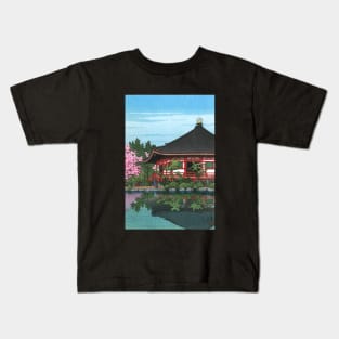 Daigo Denpo Temple at Kyoto by Kawase Hasui Kids T-Shirt